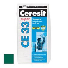 Затирка цементная Ceresit CE 33 Super зеленая №70 2 кг