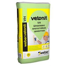Шпатлевка цементная Weber-Vetonit VH белый 20 кг